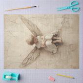 デコップヤングチャイルドエンジェルウィングスセピアトーン 薄葉紙 (クラフト)