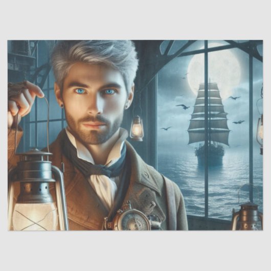 デコップライトハウスキーパーステームパンクビクトリアン 薄葉紙 (正面)