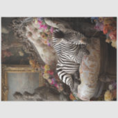 デコップラグジュアリーゼブラヴィンテージアームチェア 薄葉紙 (正面)