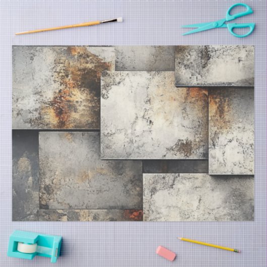 デコップランドスケープ銀さびフェイクの背景 薄葉紙 (クラフト)