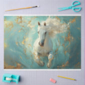 デコップランドスケープEthereal威厳のあるホワイトホース 薄葉紙 (クラフト)