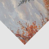 デコップレッド被覆橋の冬のシーン 薄葉紙 (詳細)