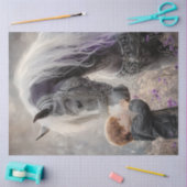 デコップレッド頭の男の子と彼の威厳のある馬 薄葉紙 (クラフト)