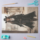 デコップレディーシェリフインブラックウェスタンスタイル 薄葉紙 (クラフト)