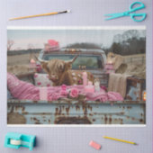 デコップロマお洒落ンチセッティングハイランド牛 薄葉紙 (クラフト)