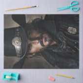 デコップワイルドウェストローマン黒い服 薄葉紙 (クラフト)