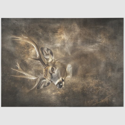 デコップワイルドライフディアーポートレート 薄葉紙 (正面)