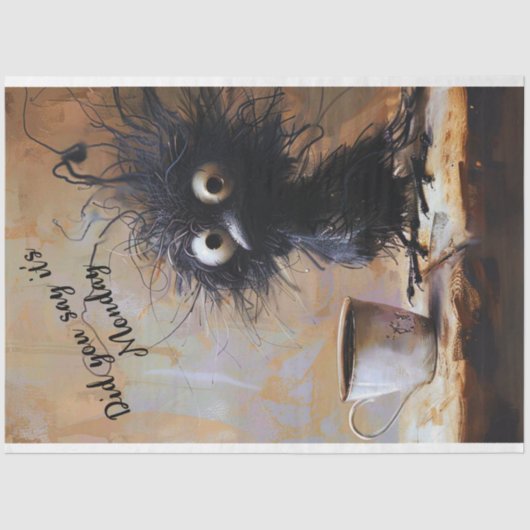 デコップワッカドードルは月曜日のタフトードル鳥 薄葉紙 (正面)