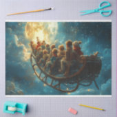 デコップヴィンテージクリスマススイライドサンタ 薄葉紙 (クラフト)