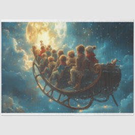 デコップヴィンテージクリスマススイライドサンタ 薄葉紙