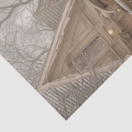 デコップヴィンテージクリスマスストリートカーミントグリーン 薄葉紙 (詳細)