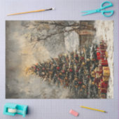 デコップヴィンテージクリスマスツリープレゼント 薄葉紙 (クラフト)