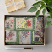 デコップヴィンテージクリスマスポストカード 薄葉紙 (ギフト)