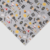 デコップ警察官誕生日パーティーグレー 薄葉紙 (詳細)