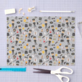 デコップ警察官誕生日パーティーグレー 薄葉紙 (クラフト)