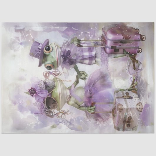 デコッペお洒落ージカエルのカップル旅行 薄葉紙 (正面)