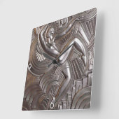 デコデザインウォールクロック スクエア壁時計 (傾斜)