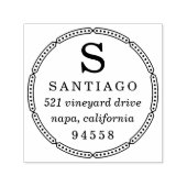 デコドットモノグラム差出人住所スタンプ セルフインキングスタンプ (デザイン)