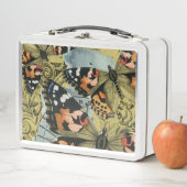 デコパージスタイルヴィンテージ蝶 メタルランチボックス (インサイチュ)