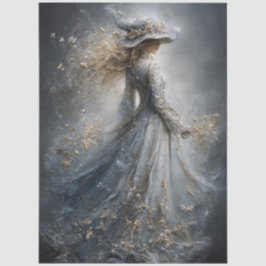 デコパージュにぴったりなムーディーで幻想的な魔女のゴシックファンタジー 薄葉紙