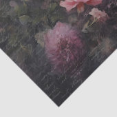 デコパージュに使えるピンクの花とヴィンテージ風のタイポグラフィ 薄葉紙 (詳細)
