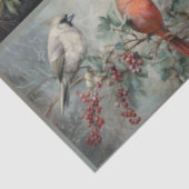 デコパージュのためのクリスマス・カーディナルとウィンター・フローラル 薄葉紙 (詳細)