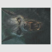 デコパージュドラキュラ狼男牙付き月面遠吠え 薄葉紙 (正面)