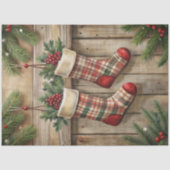 デコパージュペーパー 赤 緑 クリスマスベル 平和 薄葉紙 (正面)