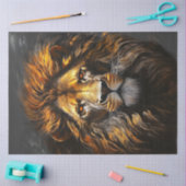 デコパージュレガルライオンワイルドライフマンズヘイブン 薄葉紙 (クラフト)