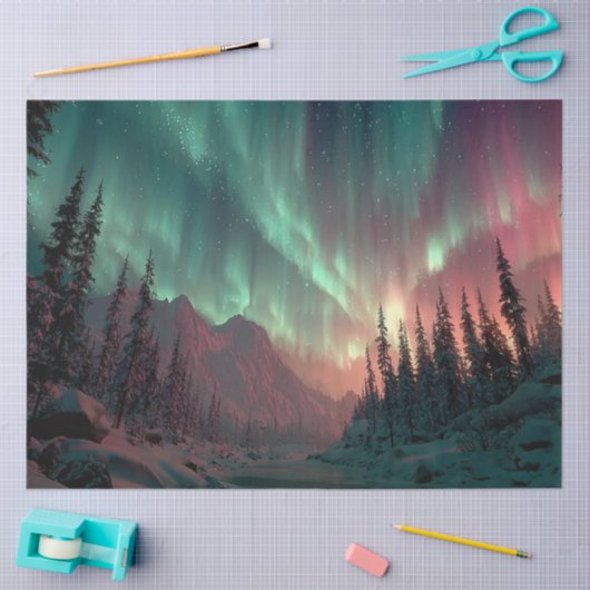 デコパージュ息をのむような北の光 薄葉紙 (クラフト)