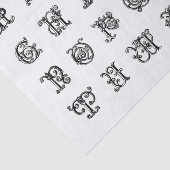 デコパージュ用の照らされたアルファベット文字 薄葉紙 (詳細)