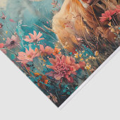 デコパージュ用の野生の花と可愛いハイランド牛 薄葉紙 (詳細)