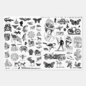 デコパージュ用エフェメラ紙シート ラッピングペーパーシート (正面2)