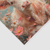 デコパージュ用ハイランド牛と野の花 薄葉紙 (詳細)