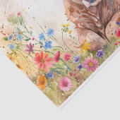 デコパージュ用ハイランド牛と野の花 薄葉紙 (詳細)