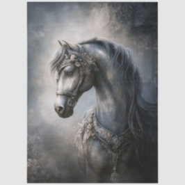 デコパージュ用ビンテージゴシックメリーゴーラウンドの馬 薄葉紙