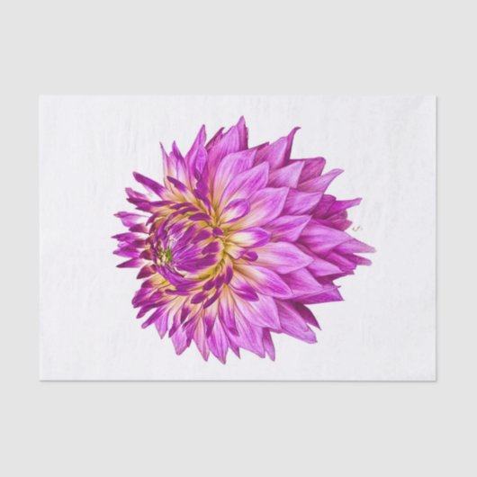 デコパージュ用大型紫花ティッシュペーパー 薄葉紙 (正面)