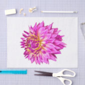 デコパージュ用大型紫花ティッシュペーパー 薄葉紙 (クラフト)