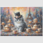 デコパージュ用紙 おとぎ話の子猫 アンティーク ティーソワレ 薄葉紙 (正面)
