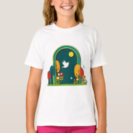 デコパージュ風のデジタル作品 Tシャツ