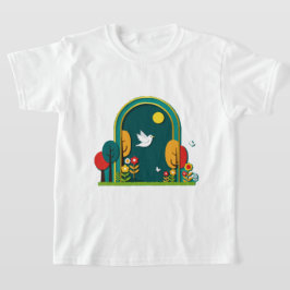 デコパージュ風のデジタル作品 Tシャツ