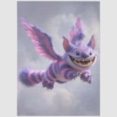 デコパージュ飛翔縞模様ファンタジー猫の翼 薄葉紙 (正面)