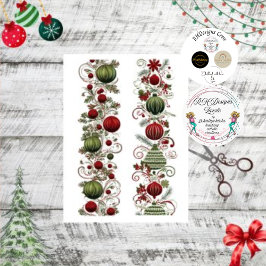 デコパージュ クリスマスの装飾品のカスケード 薄葉紙