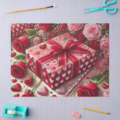 デコパージュ バレンタインデーの贈り物 ティッシュペーパー 薄葉紙 (クラフト)