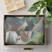 デコパージュ ブルー ハイドランジアとティーポット ティッシュペーパー 薄葉紙 (ギフト)