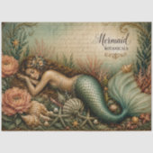デコパージュ マーメイド コースト 海 アート 薄葉紙 (正面)