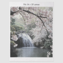 デコパージュ 滝 桜 16x20対応