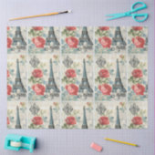 デコパージレトロヴィンテージパリフローラクリスマス 薄葉紙 (クラフト)