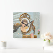 デコパージ・フランセア。 スクエア壁時計 (ホーム)