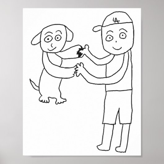 デコピンと大谷さんが手に入る ポスター (正面)